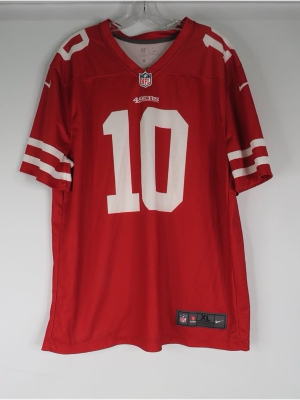 NFL Men's Red and White #10 Football Jersey